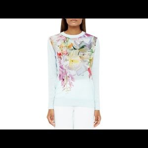 Ted Baker Watercolor Floral Garden Sweater